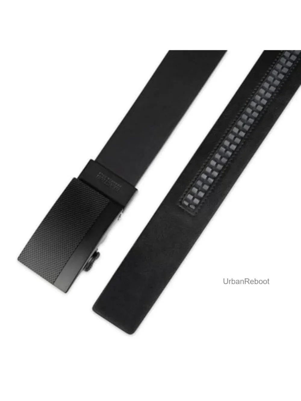 Men's Perfect Fit Adjustable Click Belt Leather Ratchet No-Hole